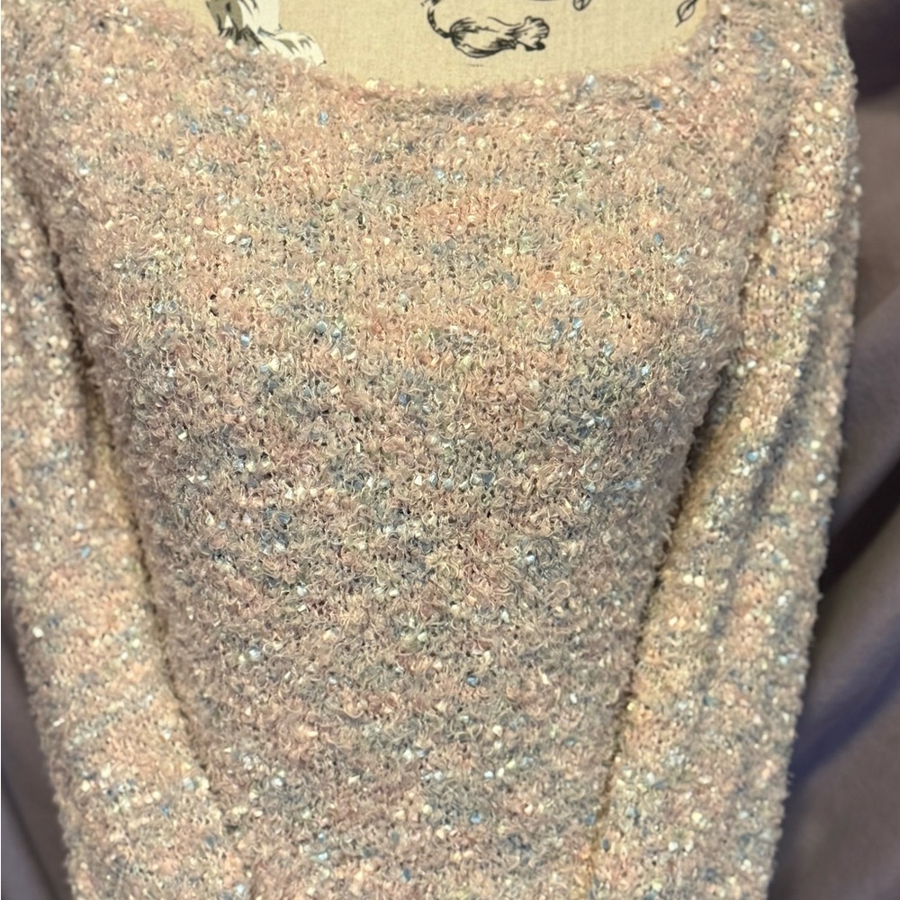 Women's Textured Sweater - Pink
